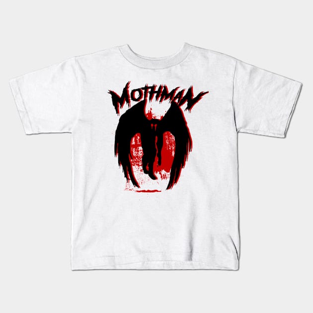 Mothman the lagend of moth Kids T-Shirt by Dami BlackTint